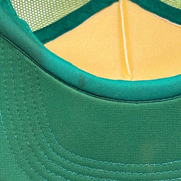 Vtg 80s Keleny's Top Soil Madison, WI Snapback Trucker Rope Hat Green Mesh Back - Picture 6 of 9